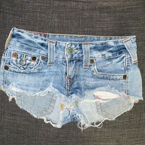 True religion Joey cut off shorts